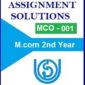 MCO-01 संगठन सिद्धांत और व्यवहार