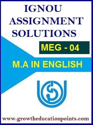 MEG-04 ASPECTS OF LANGUAGE ASSIGNMENT IN ENGLISH MEDIUM