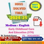 Early Childhood Care And Education (376) SOLVED TMA